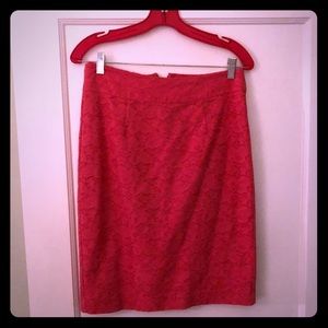 Banana republic coral pencil skirt
